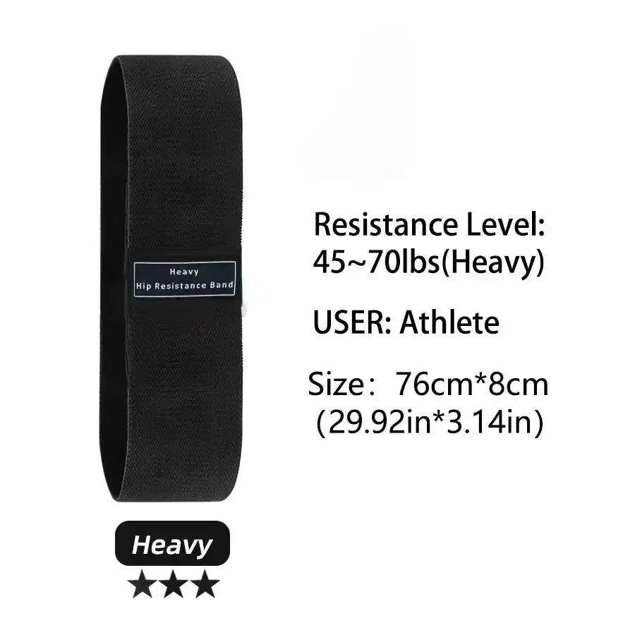 Fabric Resistance Hip Bands – Non-Slip Glute & Thigh Workout Bands for Squats, Yoga, Stretching & Strength Training