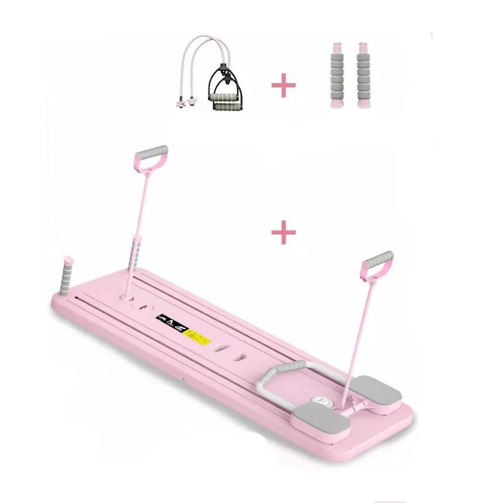 Leg & Arm Toner Fitness Abdominal Exercise Board with Tension Rope Adjustable Push-up Automatic Rebound Board Multifunctional
