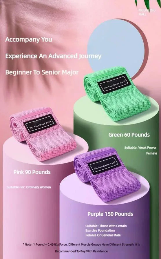 3-Piece Fabric Resistance Bands Set | Non-Slip Booty Bands for Glute & Leg Workouts