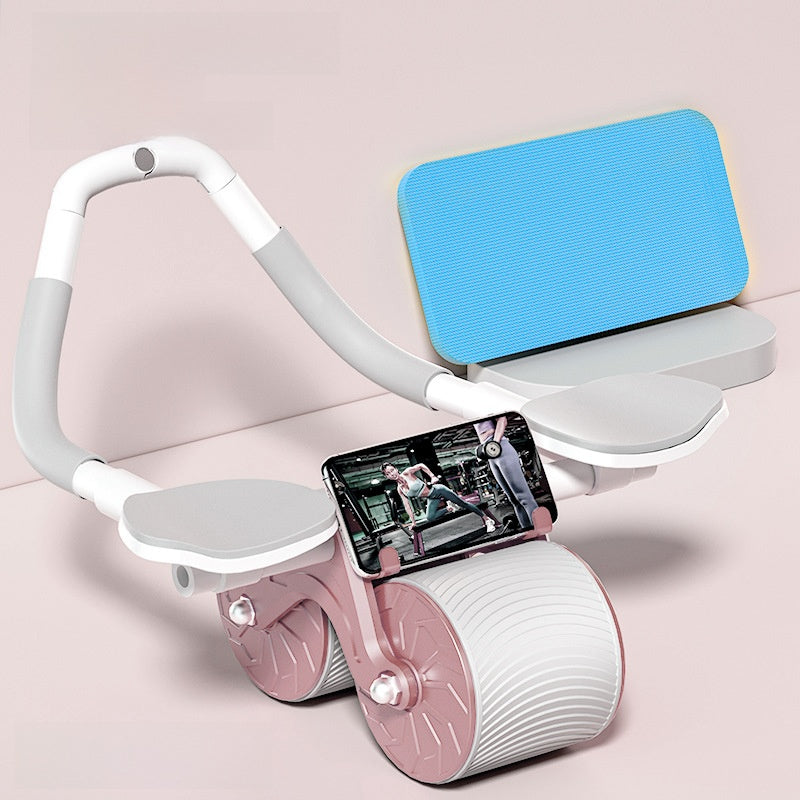 Ab Roller Wheel with Automatic Rebound & Elbow Support
