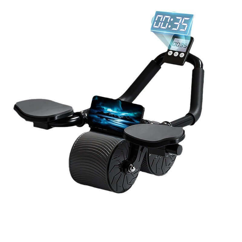 Ab Roller Wheel with Automatic Rebound & Elbow Support