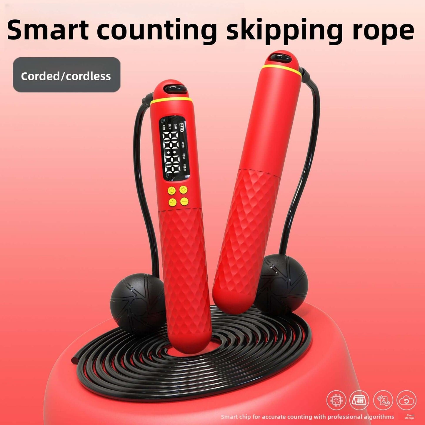 Smart Jump Rope with Digital Counter & Calorie Tracking