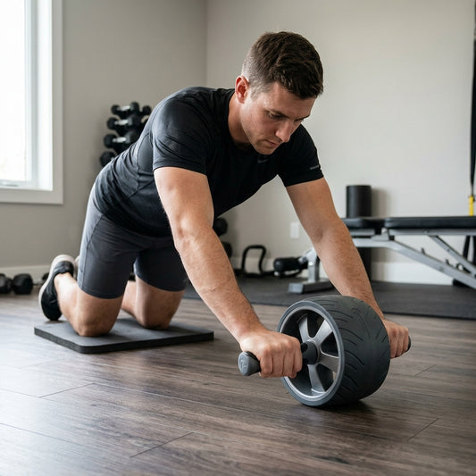 Progression Fitness Rebound Ab Roller – Core Training Wheel with Knee Mat