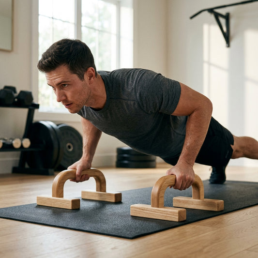 Wooden Push-Up Bars for Calisthenics & Home Workouts