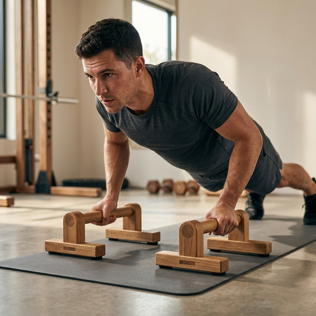 Wooden Push-Up Bars & Parallettes for Calisthenics