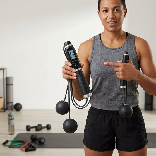 Cordless Smart Jump Rope with Digital Counter – Wireless Skipping Trainer