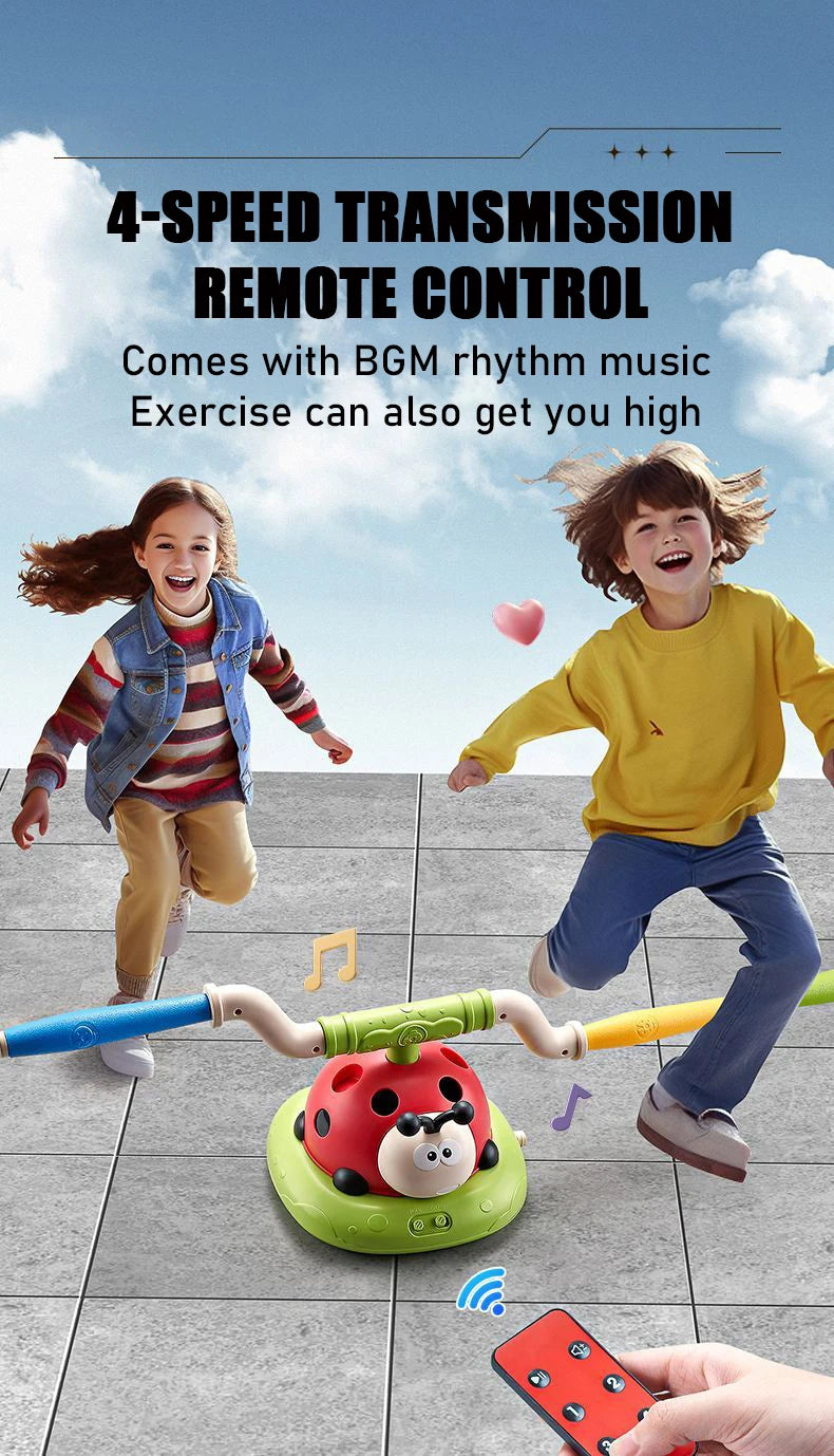 3 In 1 Ladybug Sensory Training Skipping Rope Toss Machine Stomping Launcher Gym Jumping Sports Indoor Outdoor Toy Kids Gift