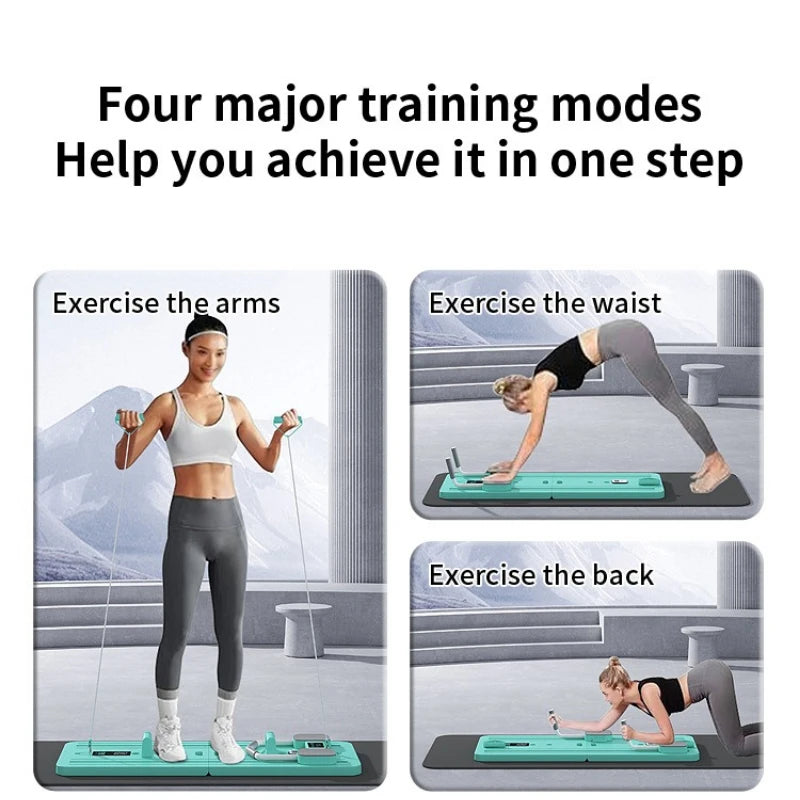 Multifunctional Abdominal Board Home Fitness Equipment Timer Push-up Handles Resistance Band Multifunctional Exercise Equipment