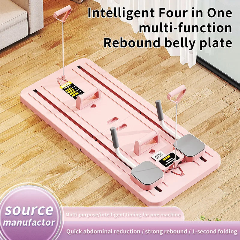 Multifunctional Abdominal Board Home Fitness Equipment Timer Push-up Handles Resistance Band Multifunctional Exercise Equipment