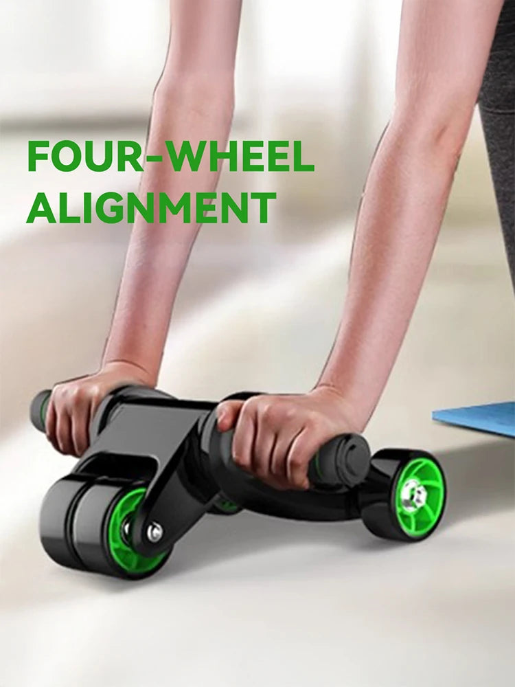 Ab Roller for Abs Workout 4 Wheel AB Wheel Roller Workout System Home Gym Workout Exercise Equipment Abdomen Muscle Training