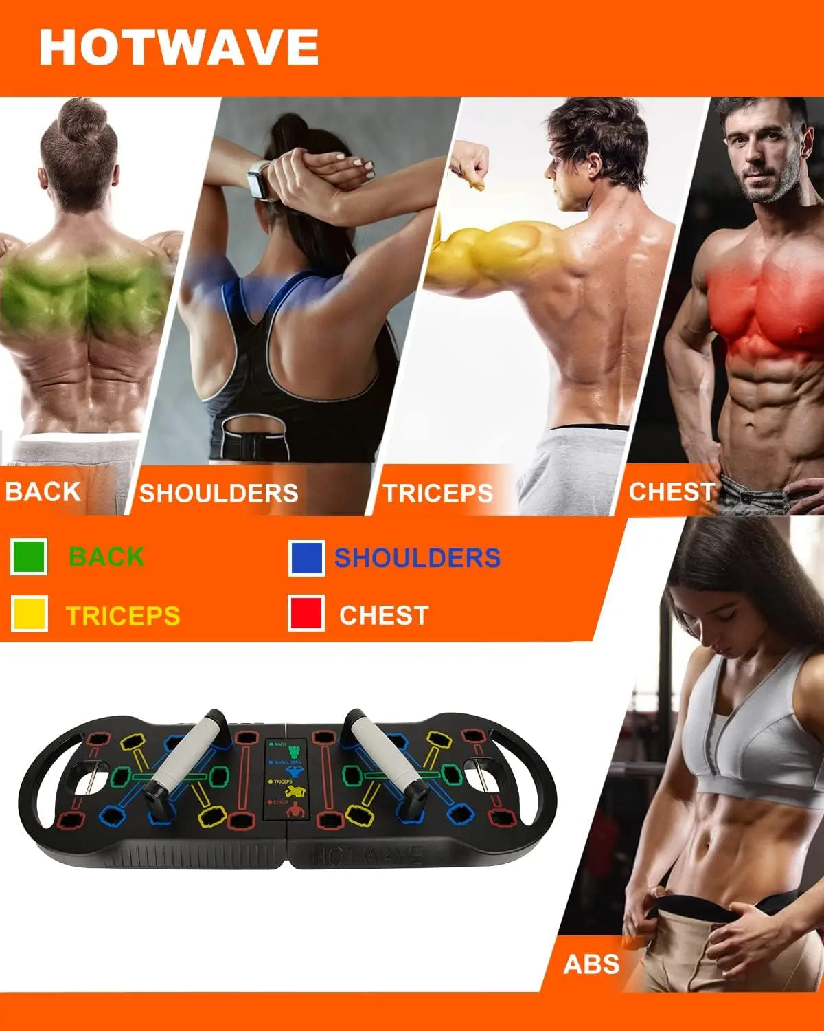 20-in-1 Push Up Board, Portable Foldable Push Up Bar for Home Gym, Pushup Handles for Floor Strength Training for Men Women