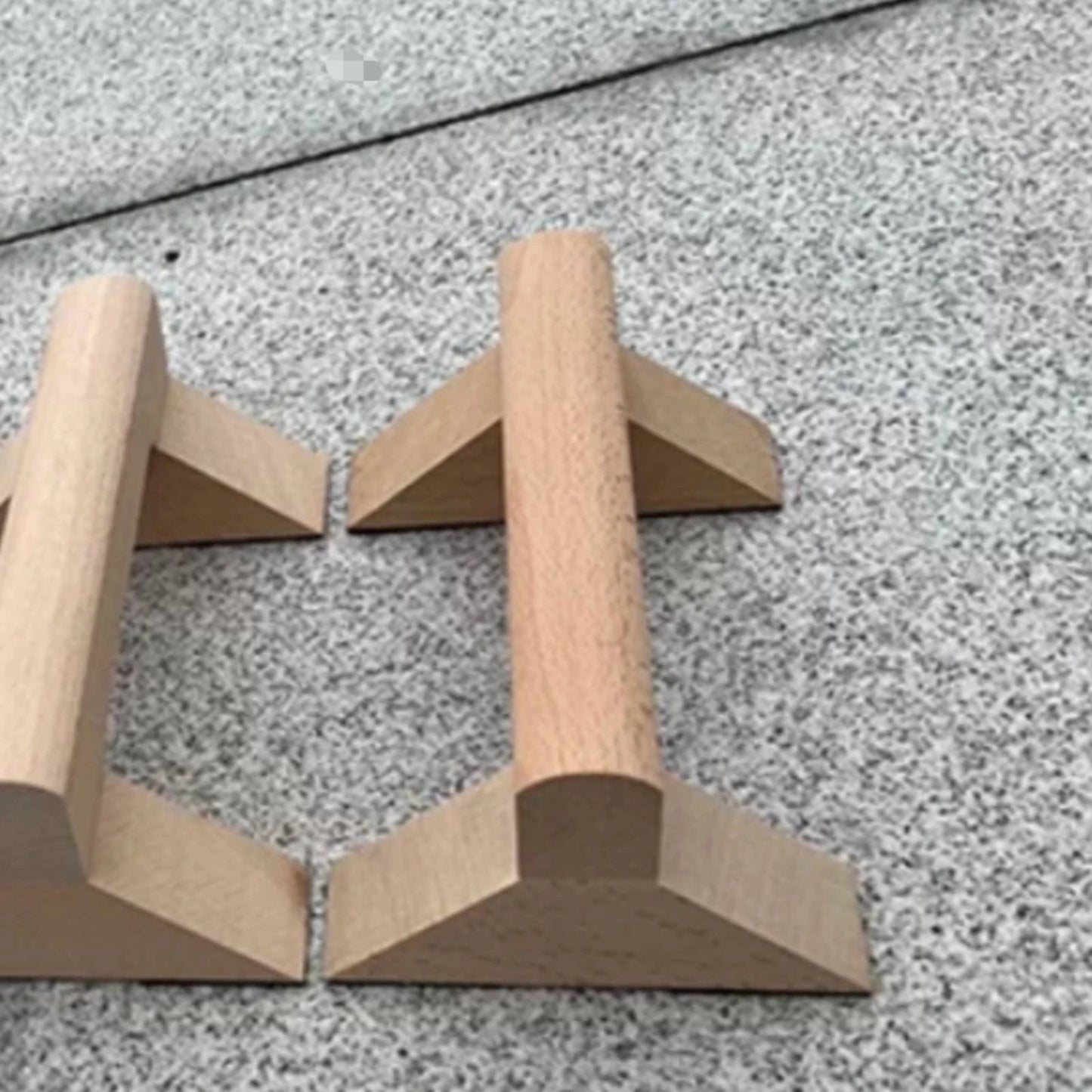 Wooden Push-up Stands Solid Wood Push-up Stands with Triangular Base Parallettes Long-Lasting Fitness Equipment Comfortable Grip