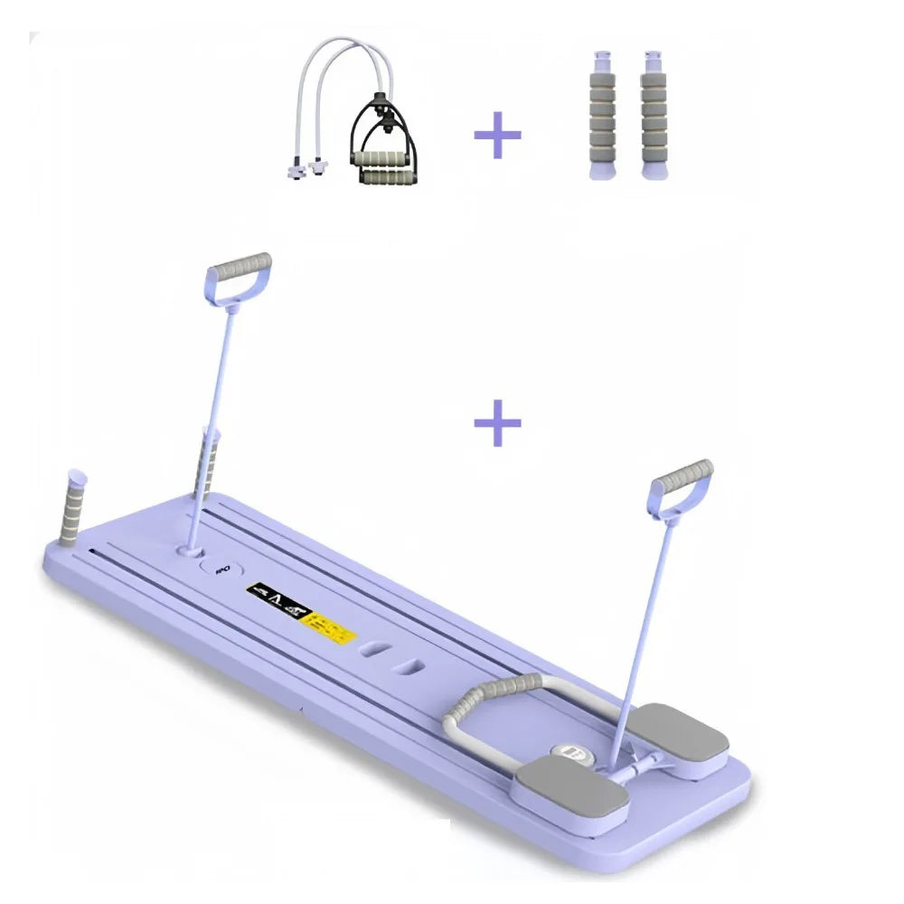 Leg & Arm Toner Fitness Abdominal Exercise Board with Tension Rope Adjustable Push-up Automatic Rebound Board Multifunctional