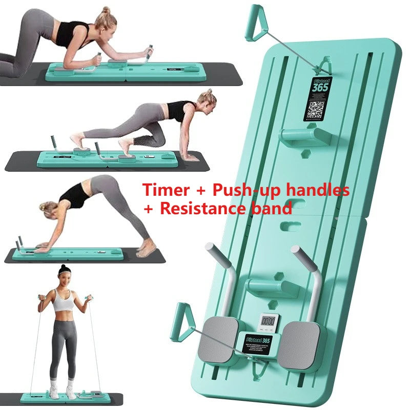 Multifunctional Abdominal Board Home Fitness Equipment Timer Push-up Handles Resistance Band Multifunctional Exercise Equipment