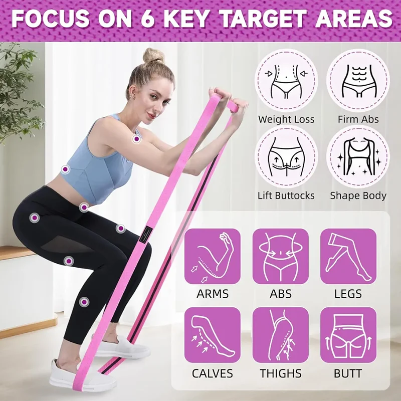 Fabric Resistance Booty Bands for Glutes, Legs & Yoga | Non-Slip Hip Workout Bands