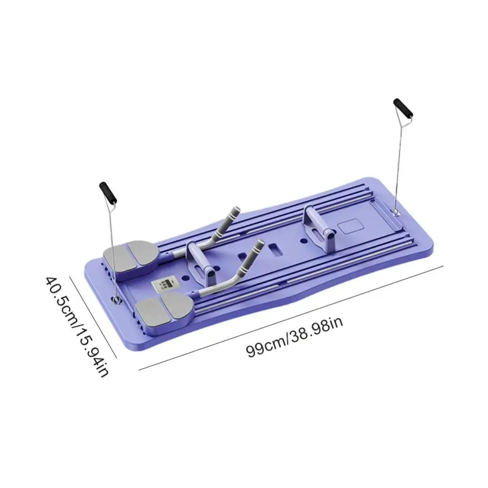 Leg & Arm Toner Fitness Abdominal Exercise Board with Tension Rope Adjustable Push-up Automatic Rebound Board Foldable Portable