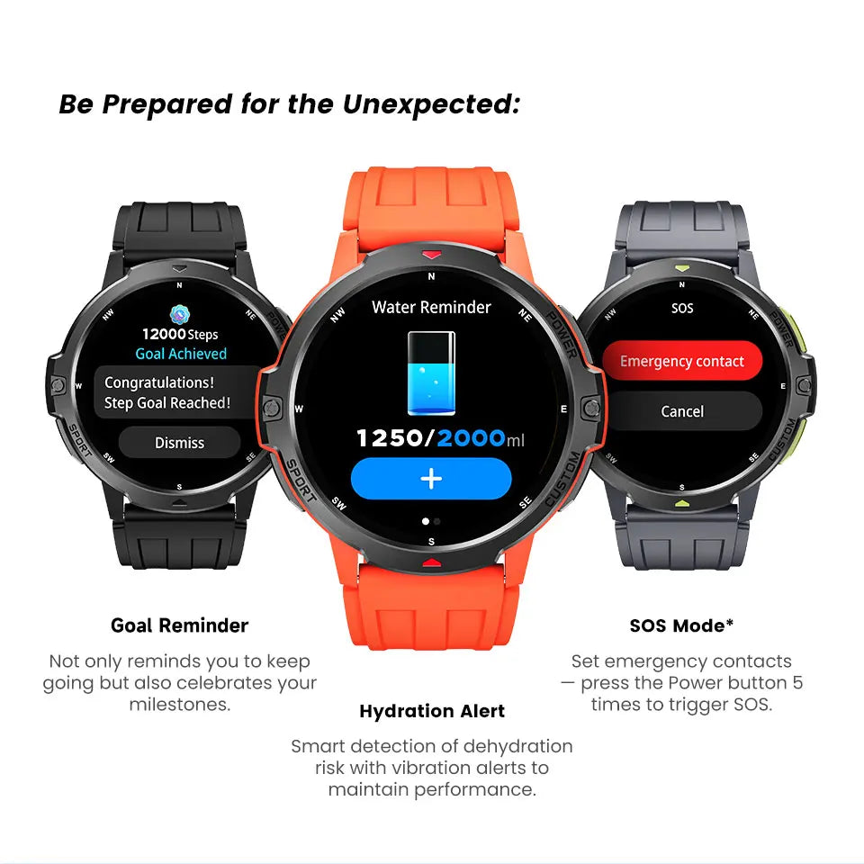 LEADOYS C31 Men's GPS Smartwatch Reloj Inteligente Para Hombre Outdoor Fitness Swimming Running Jumping Rope Smart Wrist Watch