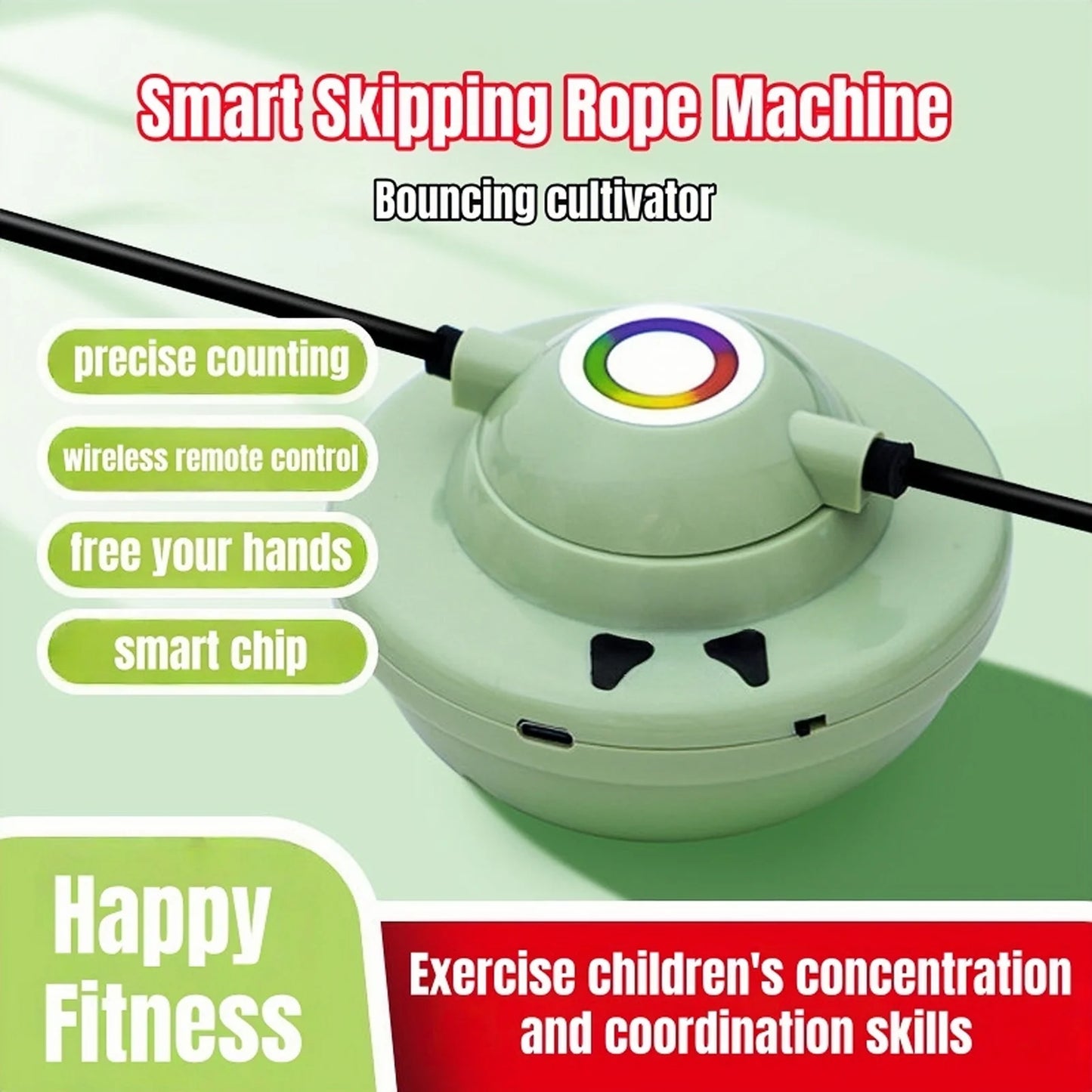 10 Speed Intelligent Electric Skipping Rope Machine, Remote Control, Automatic Counting, Jumping Training, Sports Fat Burning