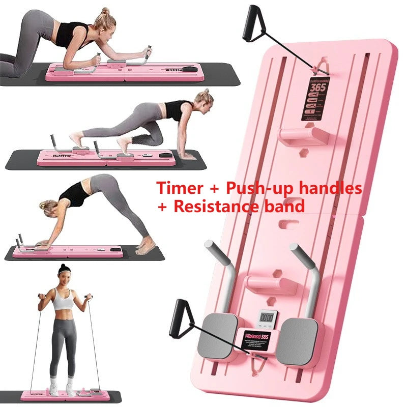 Multifunctional Abdominal Board Home Fitness Equipment Timer Push-up Handles Resistance Band Multifunctional Exercise Equipment