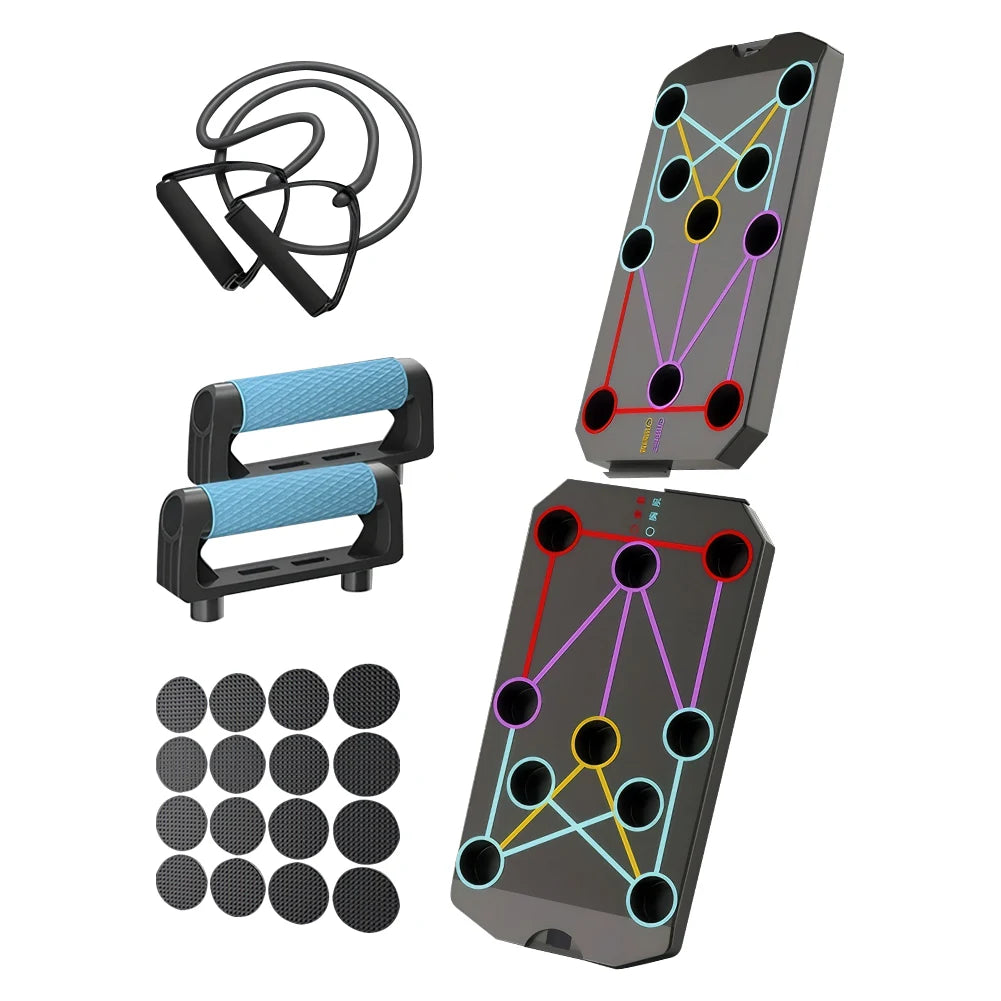 Portable Push-up Board Set Push Up Board Fitness With Handles Foldable Fitness Equipment For Chest Abdomen Arms Back Training