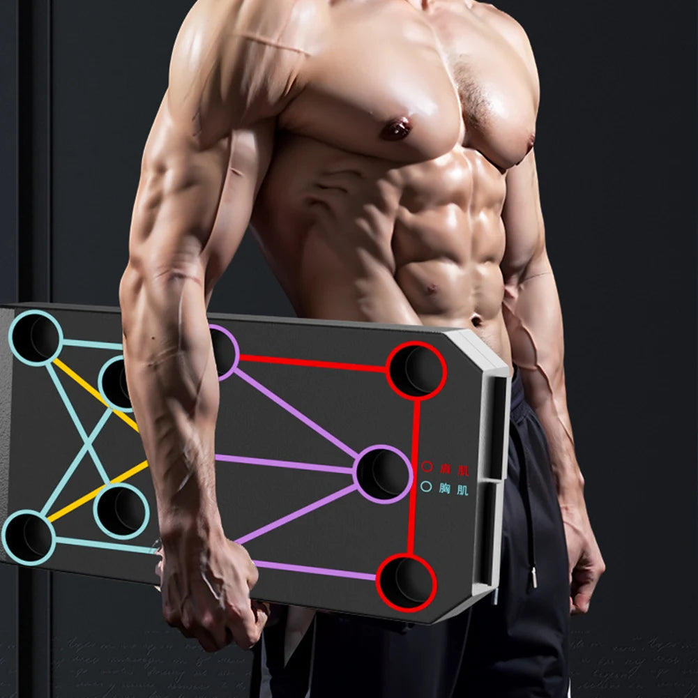 Portable Push-up Board Set Push Up Board Fitness With Handles Foldable Fitness Equipment For Chest Abdomen Arms Back Training