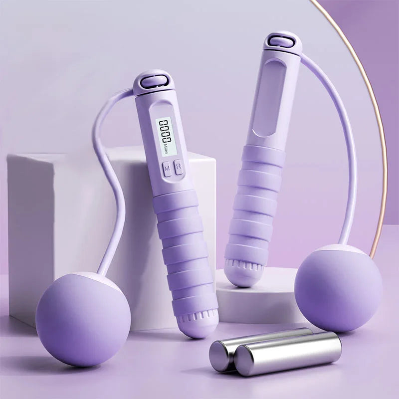 Electronic Counting Jump Rope – Weighted Ball Cardio & Fitness Rope
