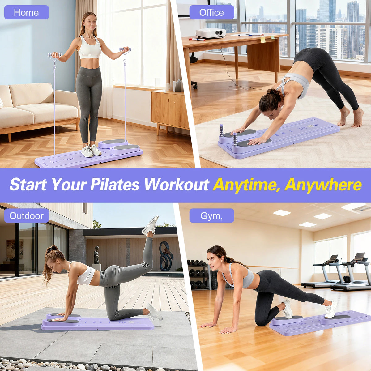 Foldable Pilates Bar for Core & Full-Body Workouts