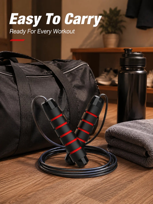 Steel Wire Speed Jump Rope – Adjustable Weighted Cardio & HIIT Rope