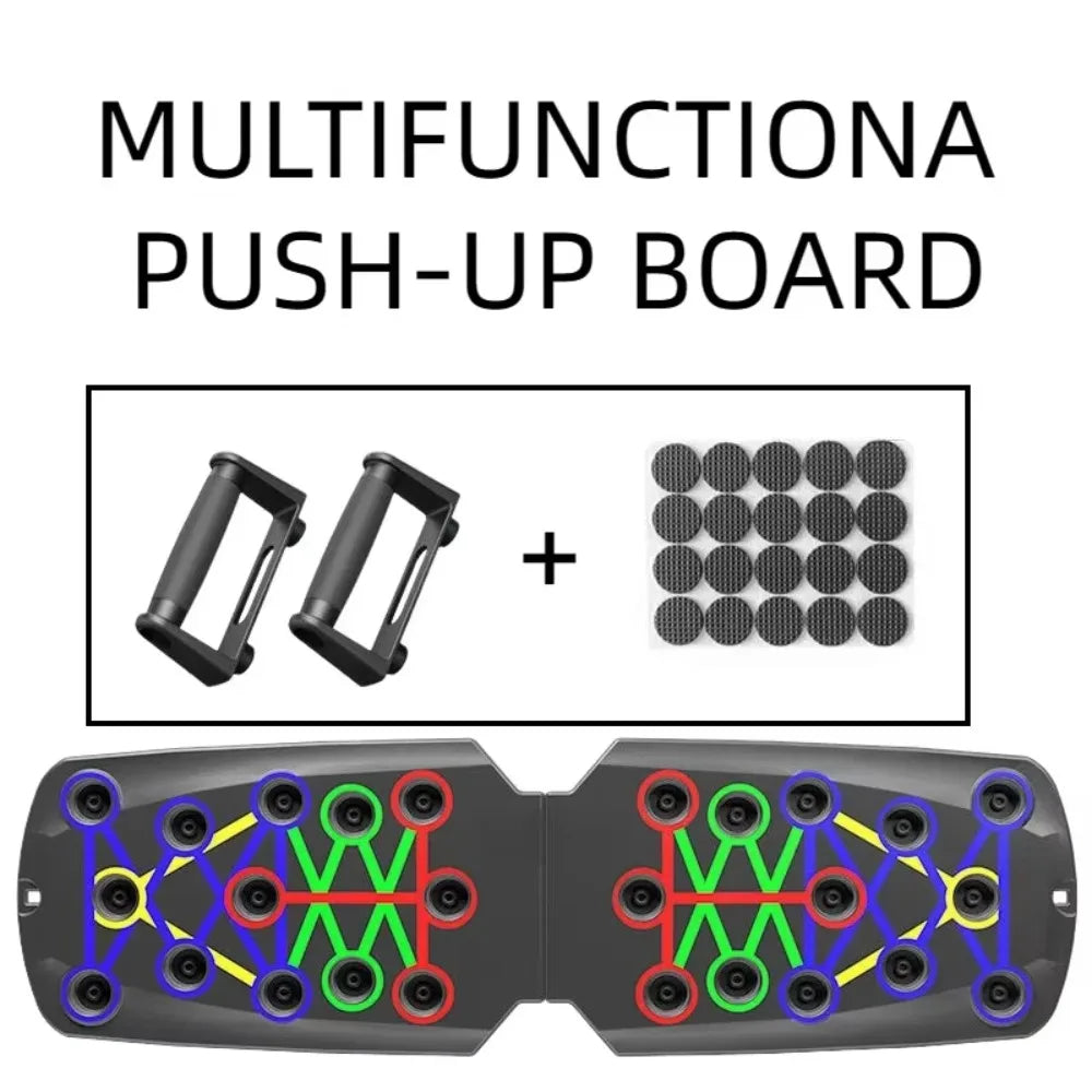 22/28-in-1 Push-up Board Multifunctional Foldable Home Exercise Equipment Colorful with Tension Rope Push Up Bar Gym