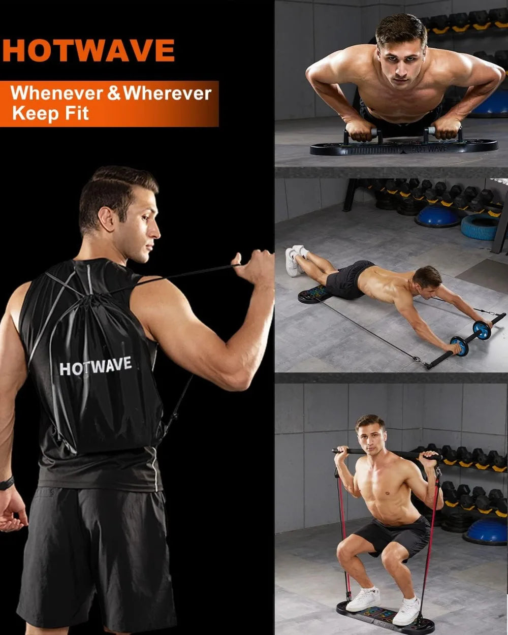 20-in-1 Push Up Board, Portable Foldable Push Up Bar for Home Gym, Pushup Handles for Floor Strength Training for Men Women