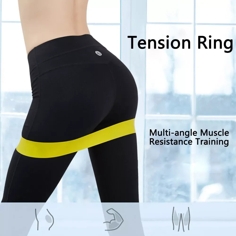 5pcs Resistance Bands Set Color Coded Non Slip Elastic Loop Bands for Yoga Pilates Strength Training Home Gym Workout Fitness