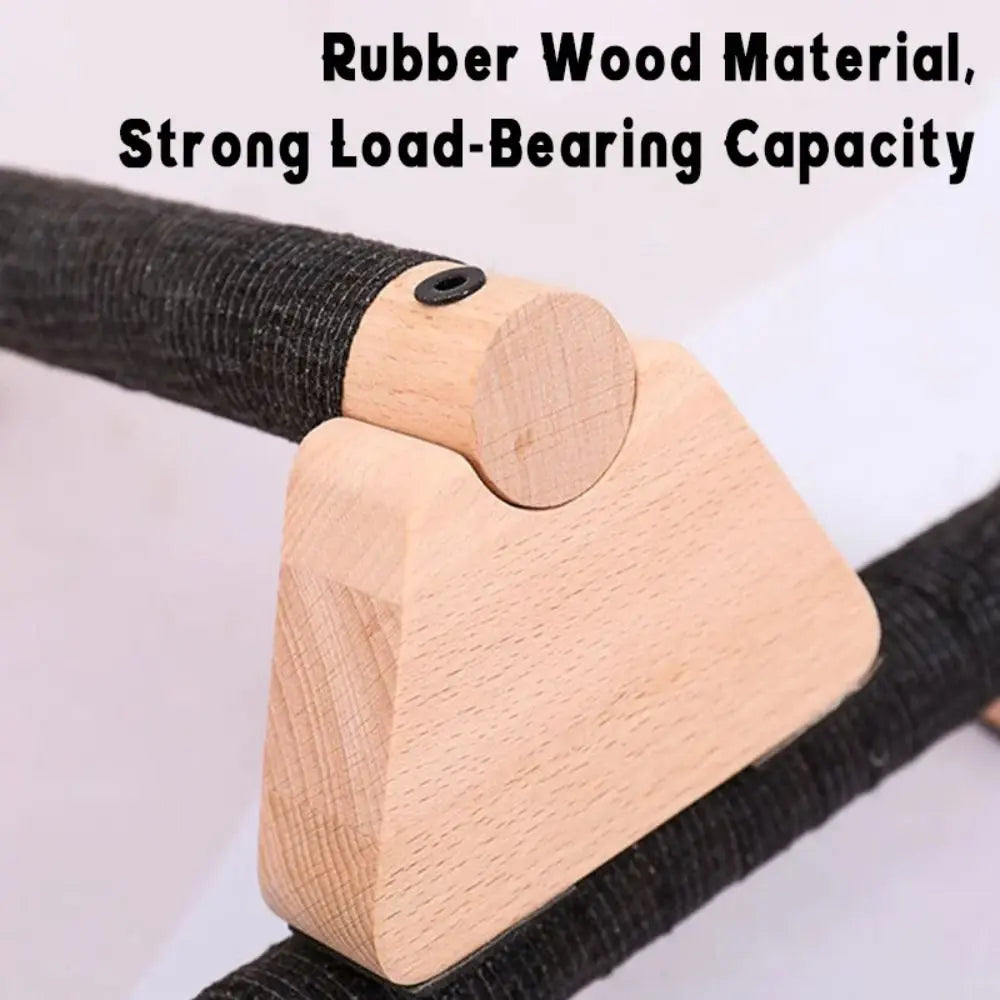 Wooden Push Up Bars (Pair) | Non-Slip Parallettes for Strength Training & Calisthenics