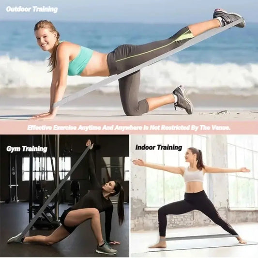 Long Loop Resistance Bands Set (3 Pack) – Fabric Hip & Glute Bands for Strength Training, Squats, Yoga & Full-Body Workouts