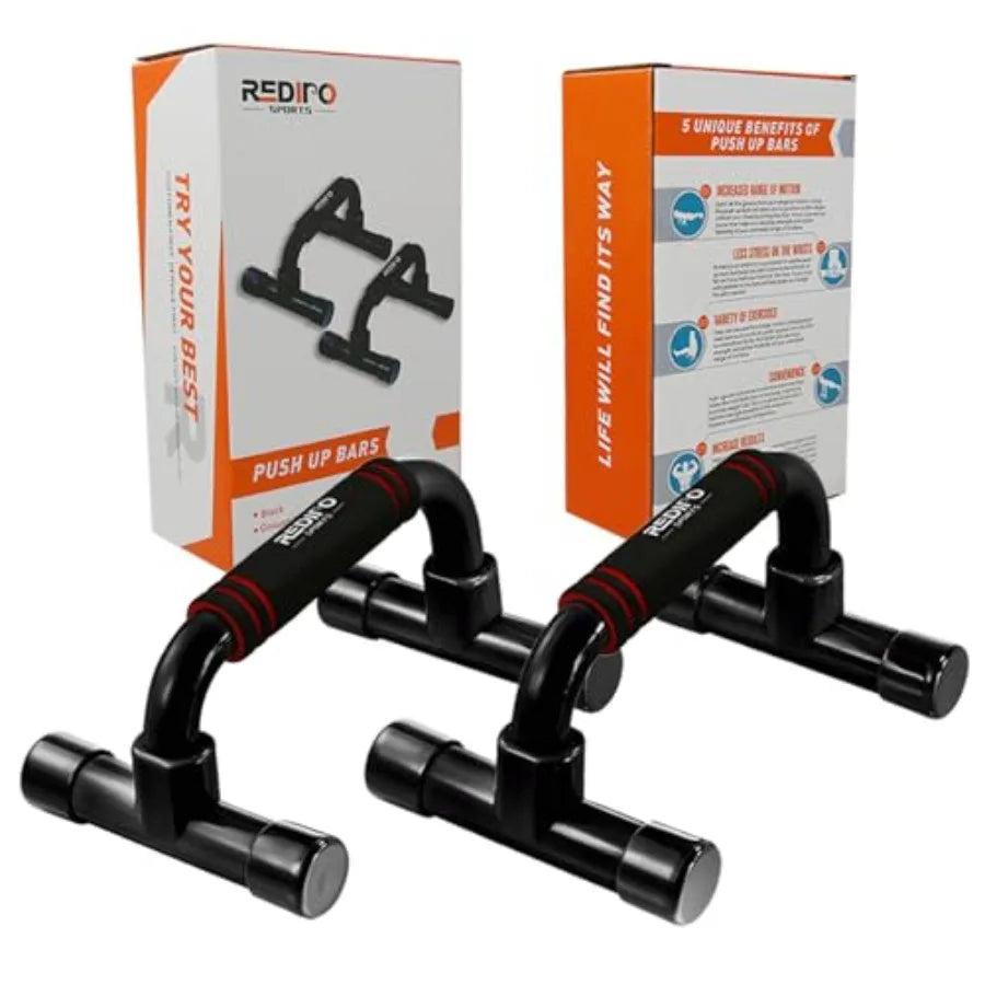 Push Up Bars Strength Training - Workout Stands With Ergonomic Push-up Bracket Board with Anti-Slip Sturdy Structure Portable f