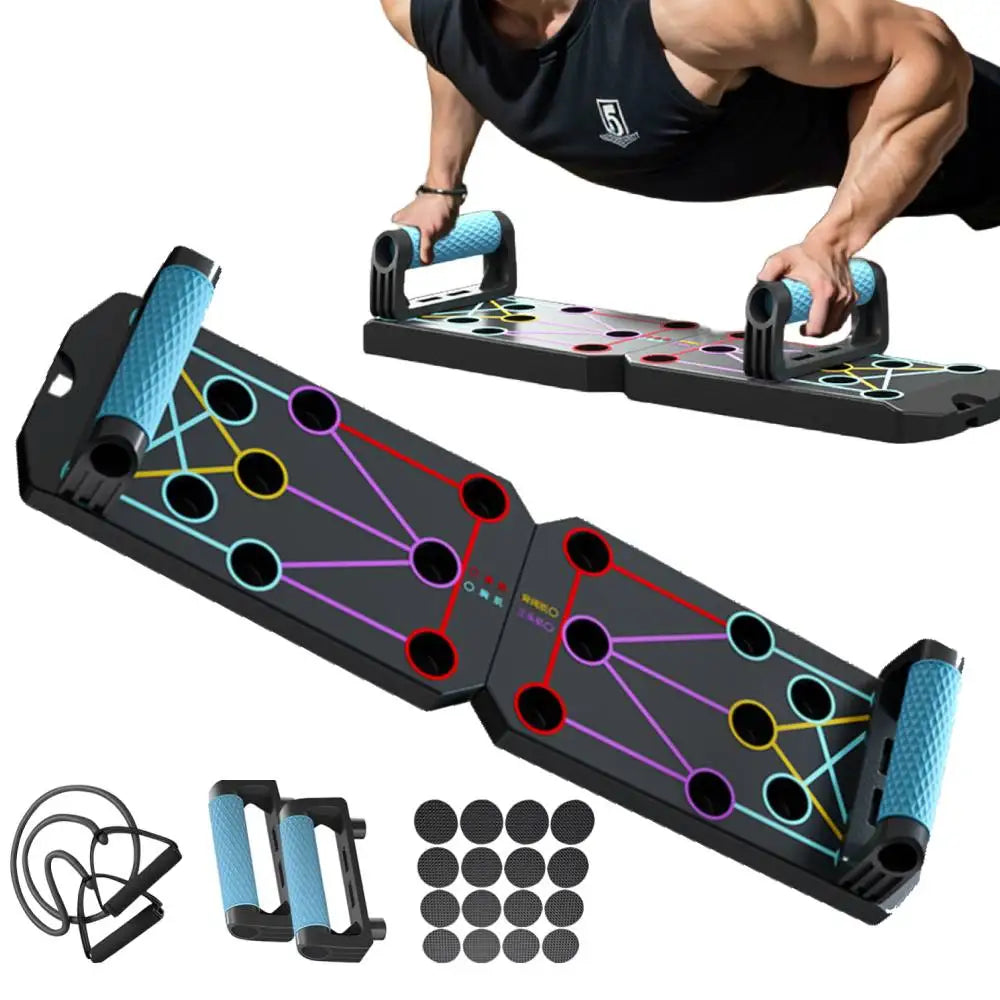 Portable Push-up Board Set Push Up Board Fitness With Handles Foldable Fitness Equipment For Chest Abdomen Arms Back Training