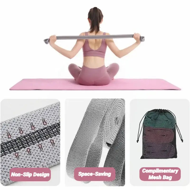 Long Resistance Loop Band Set Unisex Fitness Yoga Elastic Bands Hip Circle Thigh Squat Workout Cloth Legs Butt Exercise