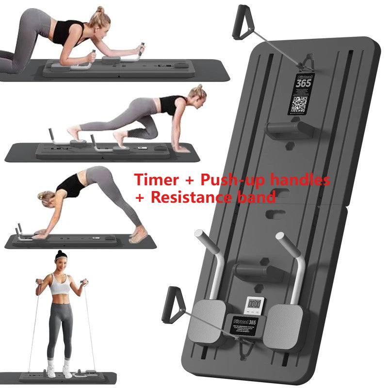 Multifunctional Abdominal Board Home Fitness Equipment Timer Push-up Handles Resistance Band Multifunctional Exercise Equipment