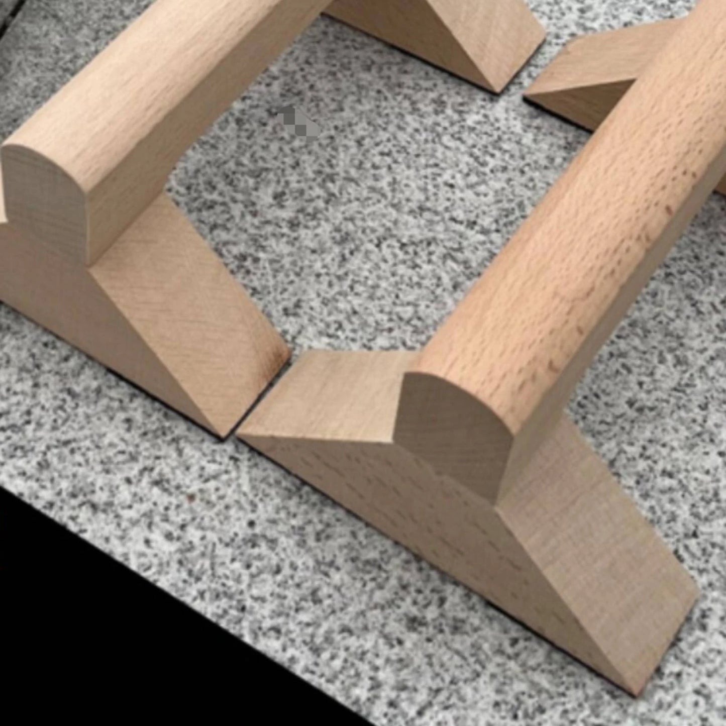 Wooden Push-up Stands Solid Wood Push-up Stands with Triangular Base Parallettes Long-Lasting Fitness Equipment Comfortable Grip