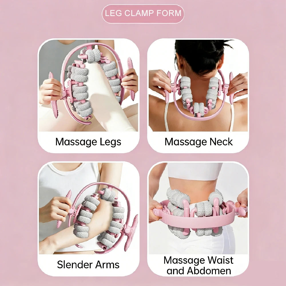 40-Wheel Massage Roller – Manual Muscle & Leg Massager