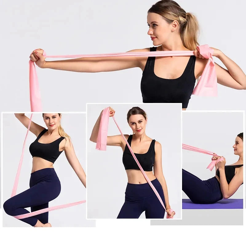 1/3/4pcs Yoga Sport Resistance Bands Home Strength Elastic Exercise Band Gym Pilates Long Training Tension Belt Yoga Accessories