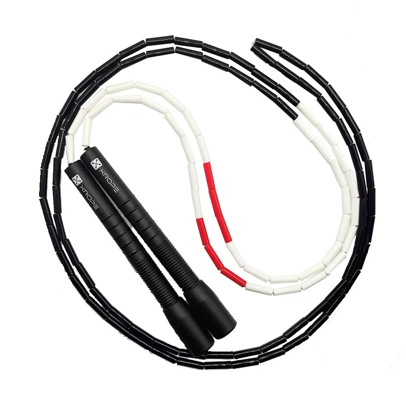 NEVERTOOLATE XROPE  ABS TPE 7mm hard beads jump skipping rope beaded skip rope Professional competition 2.9 meter long handle