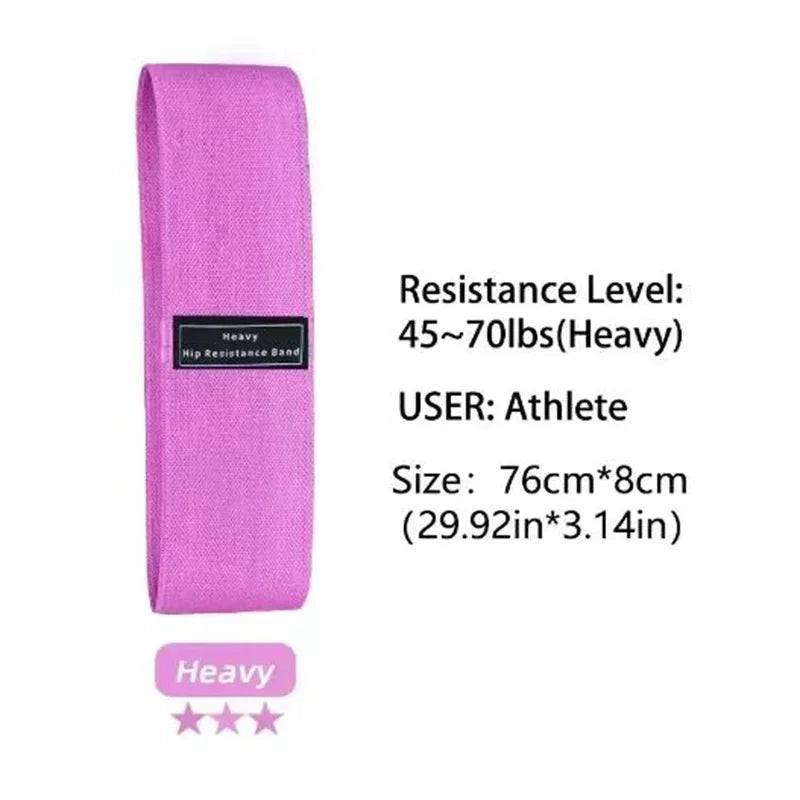 3-Piece Fabric Resistance Hip Bands – Non-Slip Glute, Thigh & Leg Workout Bands for Squats, Yoga & Strength Training