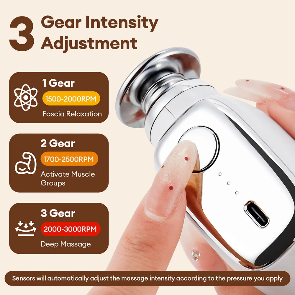 Pocket Mini Fascia Gun High Frequency Vibration Body Massage Gun Portable Electric Massager Muscle Relaxation Fascia masajeador