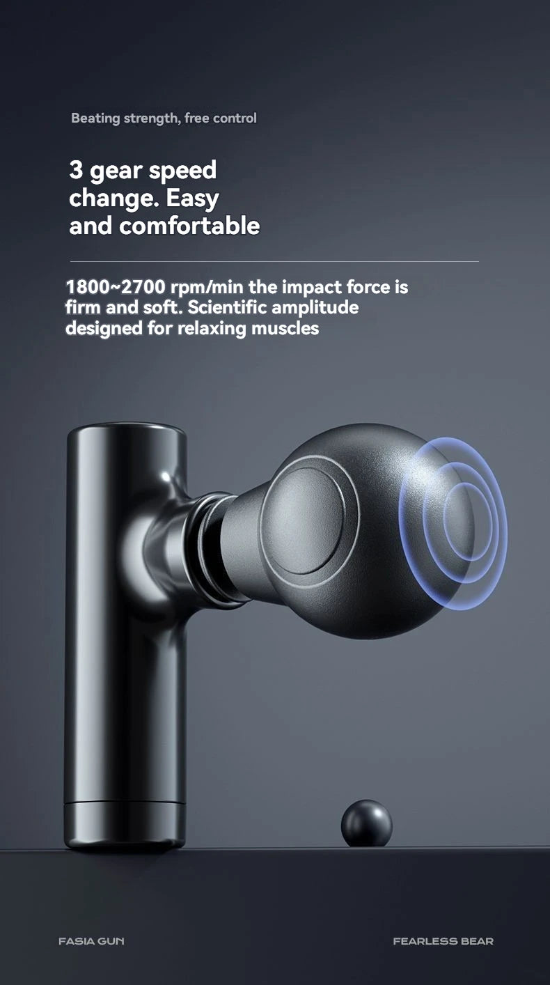 2025 New USB Mini Massage Gun Fascia Machine Muscle Relaxation Vibrating Gun Rod Massage Fitness Equipment Neck Grab Fascia Gun