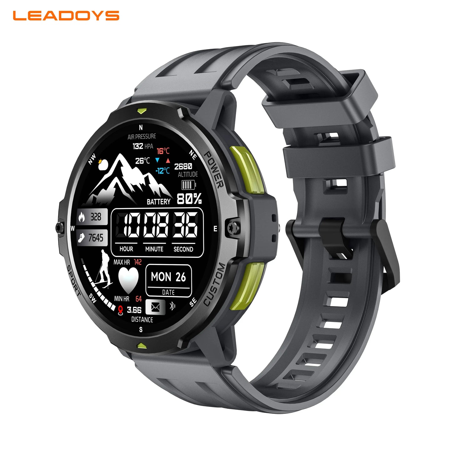 LEADOYS C31 Men's GPS Smartwatch Reloj Inteligente Para Hombre Outdoor Fitness Swimming Running Jumping Rope Smart Wrist Watch