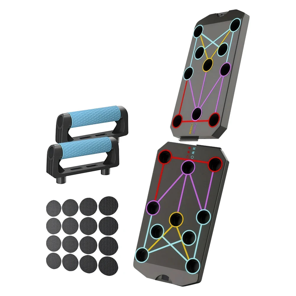 Portable Push-up Board Set Push Up Board Fitness With Handles Foldable Fitness Equipment For Chest Abdomen Arms Back Training