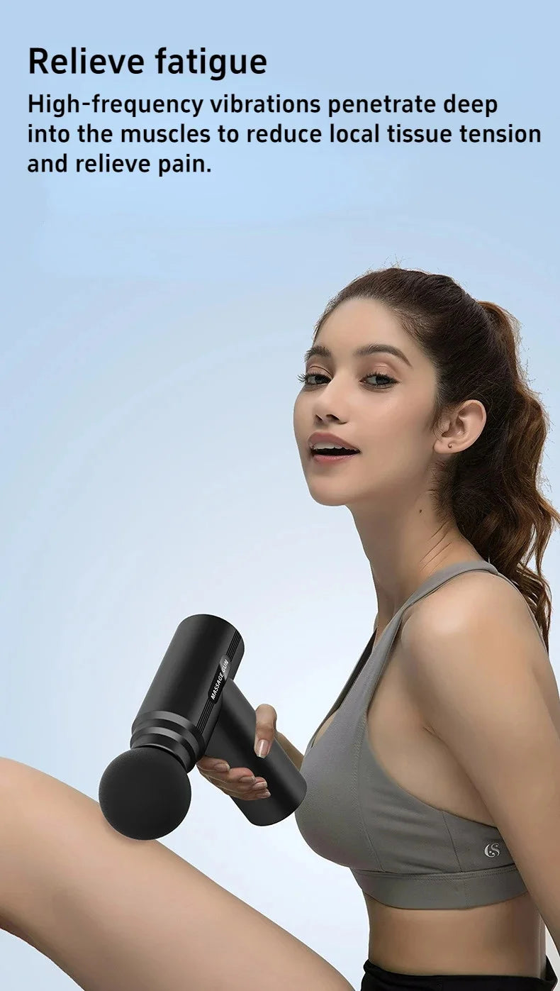 USB Mini Massage Gun Fascia Machine Muscle Relaxation Vibrating Gun Rod Massage Fitness Equipment Neck Grab Fascia Gun