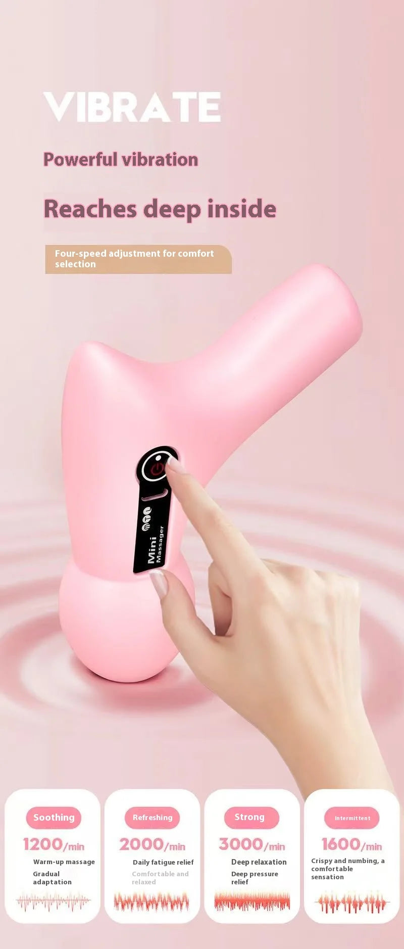 Mini Massage Massage LCD Screen 6 Heads Gun Muscle Massager Portable Electric Fascia Gun for Neck Foot Body Fascia Gun