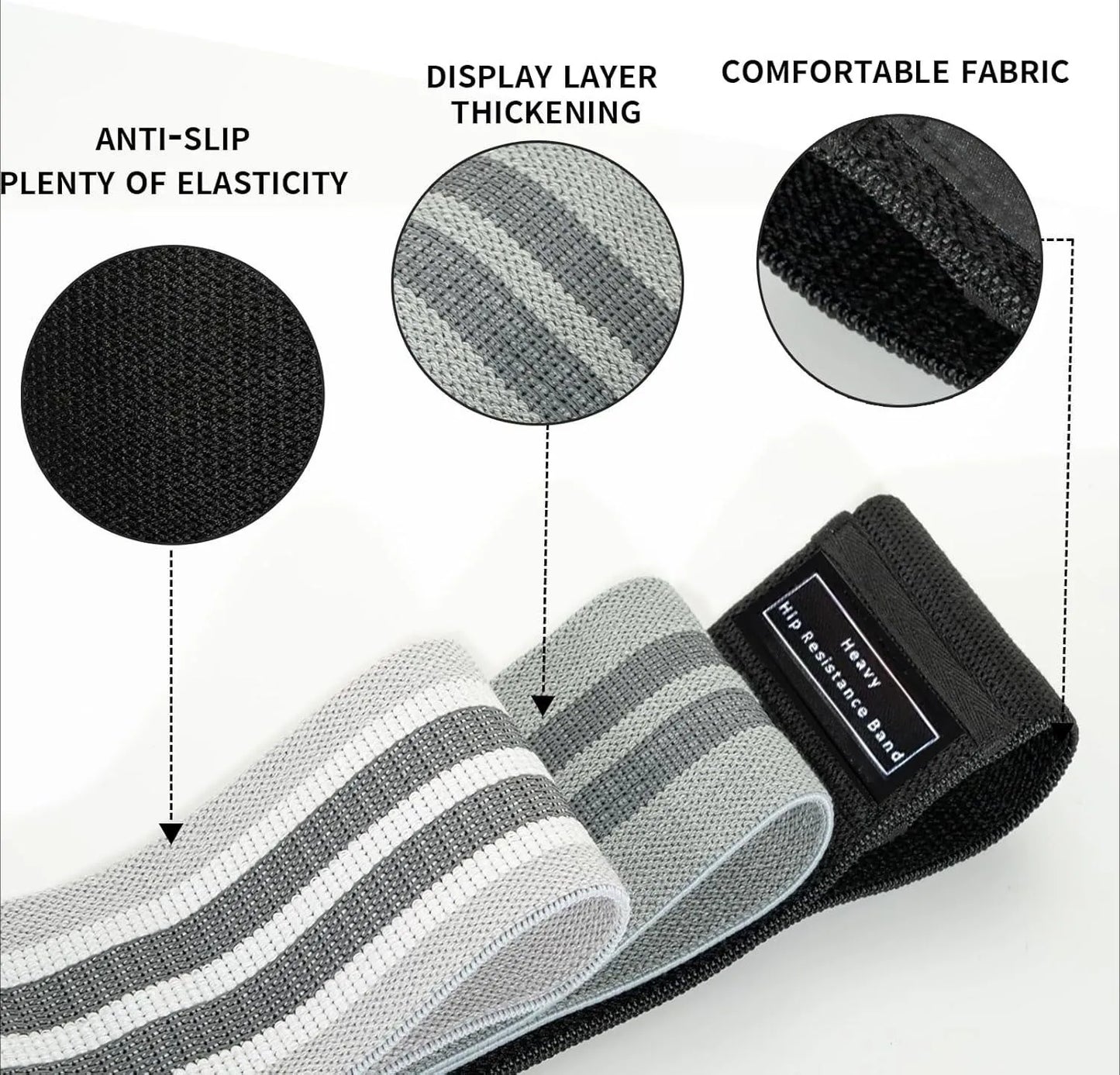 Premium Fabric Resistance Bands | Non-Slip Booty Bands for Glute, Pilates & Home Workouts
