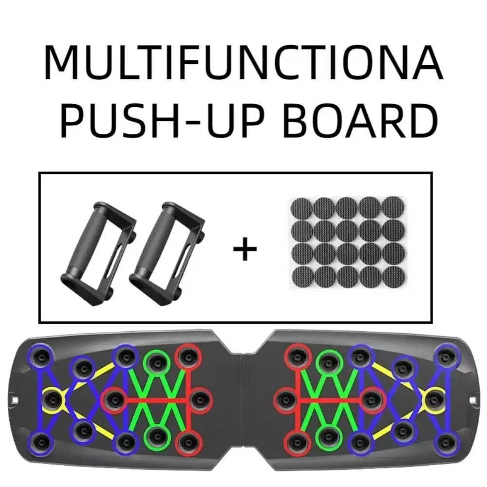 22/28-in-1 Push-up Board Multifunctional Foldable Home Exercise Equipment Colorful with Tension Rope Push Up Bar Gym